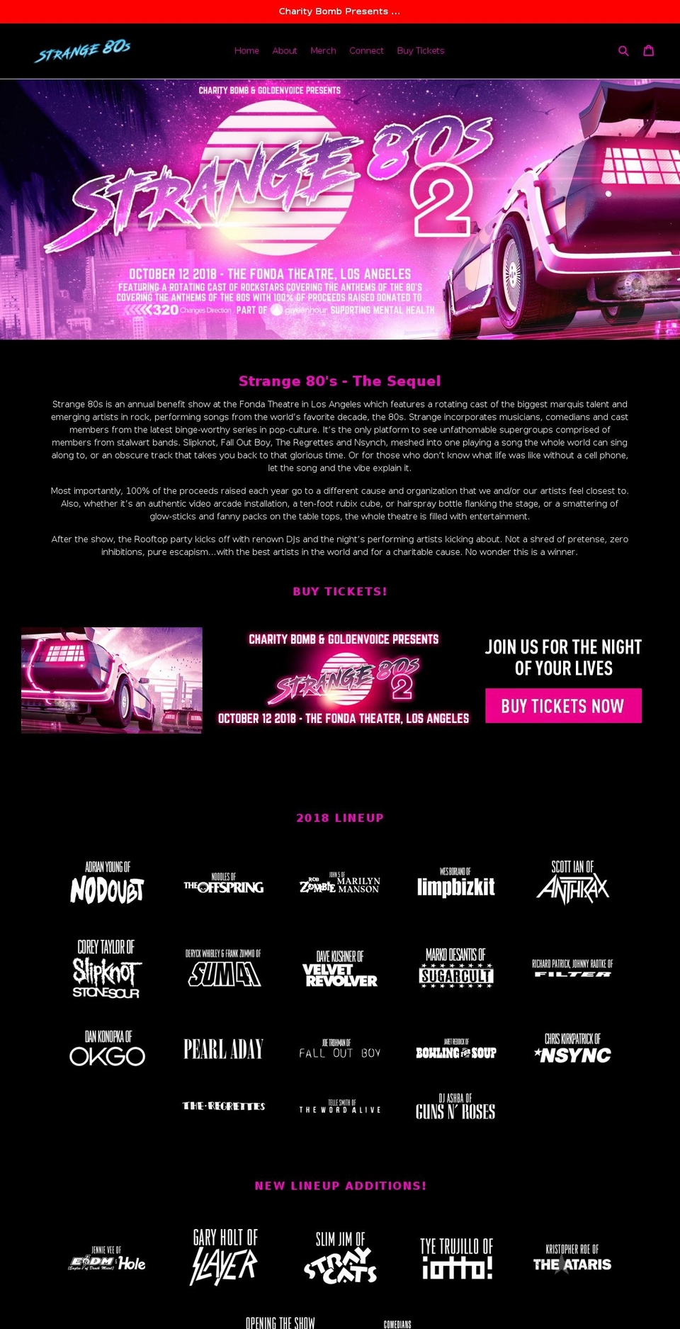 strange80s.com — Shopify storefront screenshot