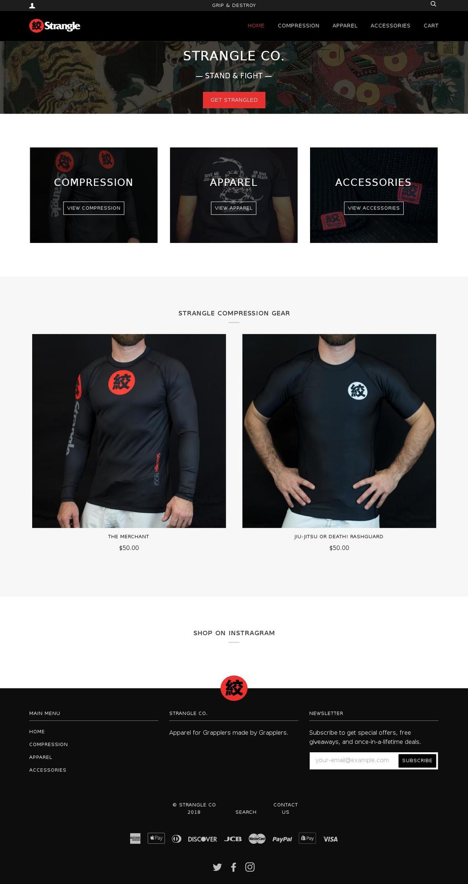 strangleco.com shopify website screenshot