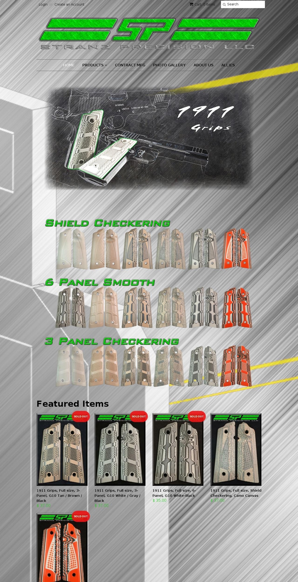 stranzprecision.com shopify website screenshot
