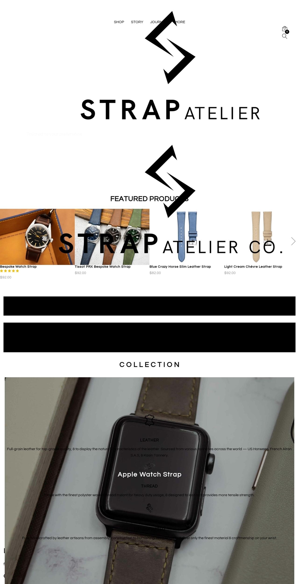 New changes Shopify theme site example strapatelier.com