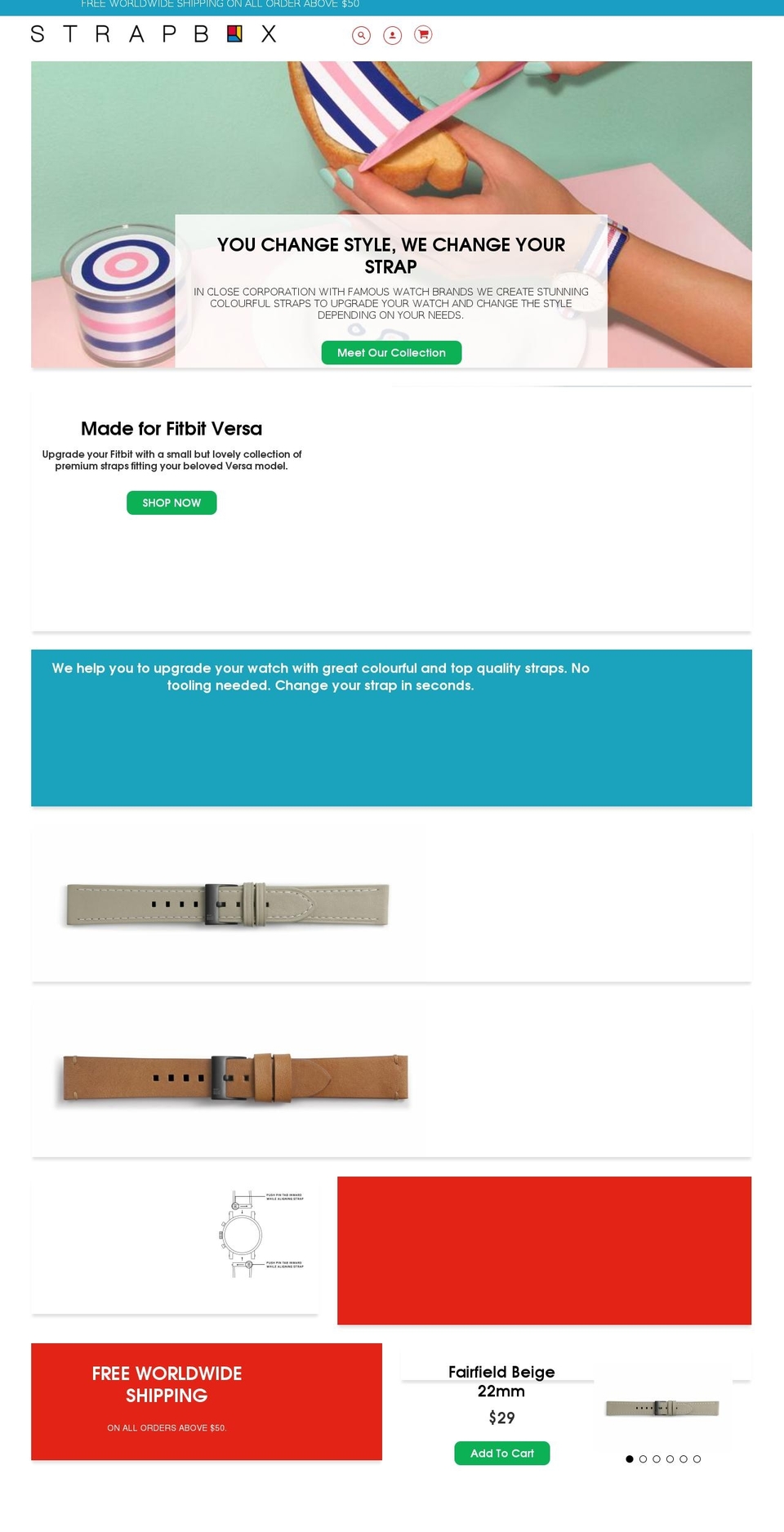 strapbox.com — Shopify storefront screenshot