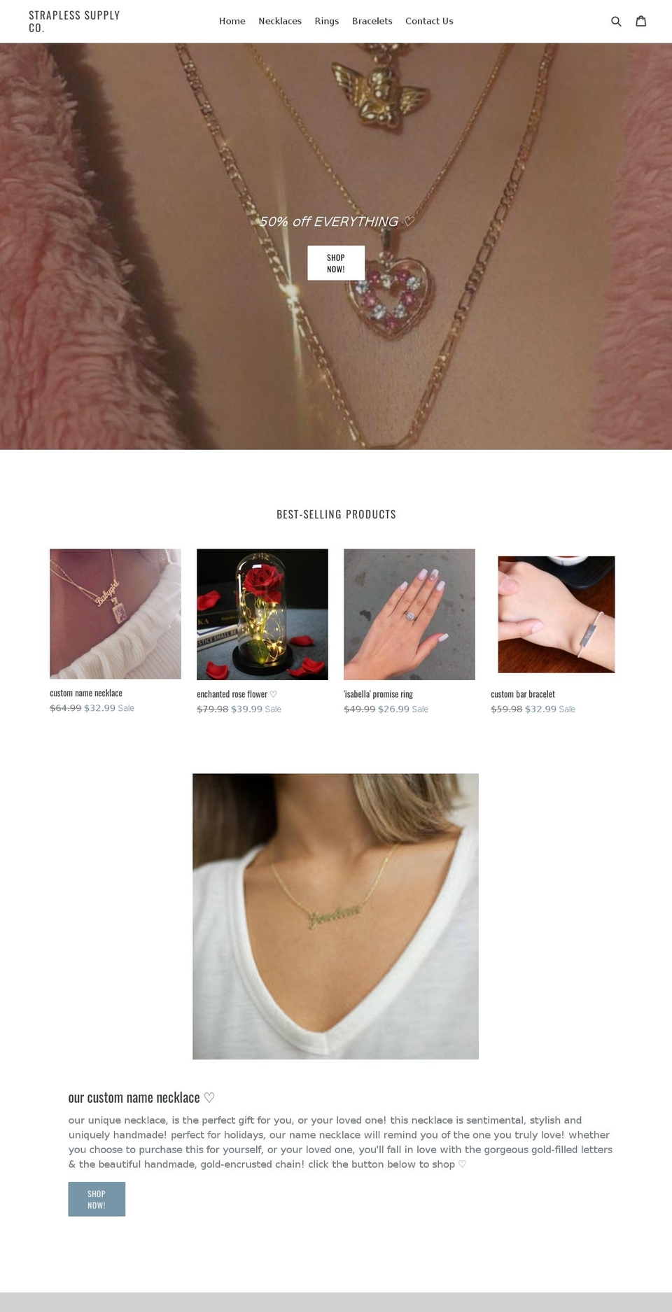 straplessco.com shopify website screenshot