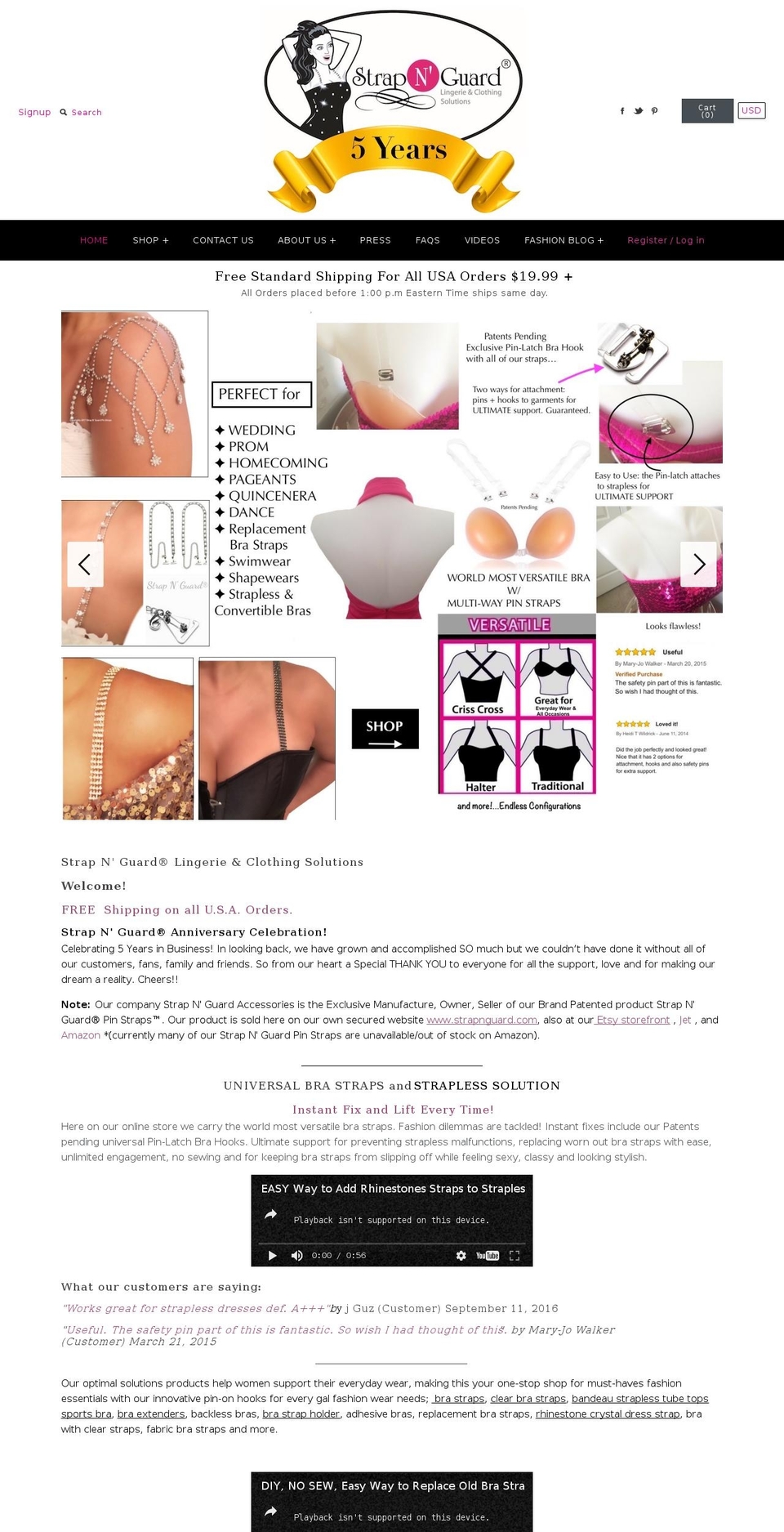 strapnguard.com shopify website screenshot