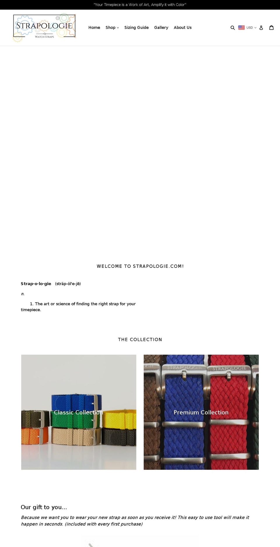 strapologie.com — Shopify storefront screenshot