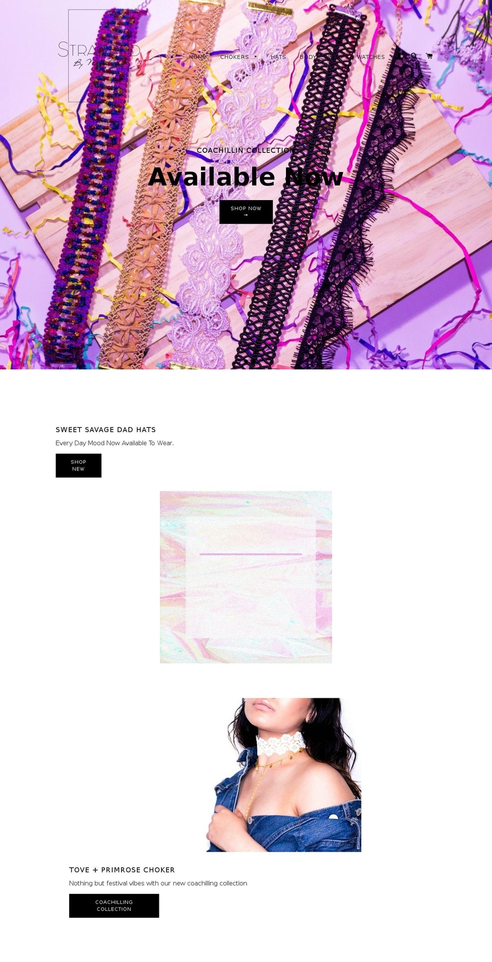 strappedjewelry.com — Shopify storefront screenshot