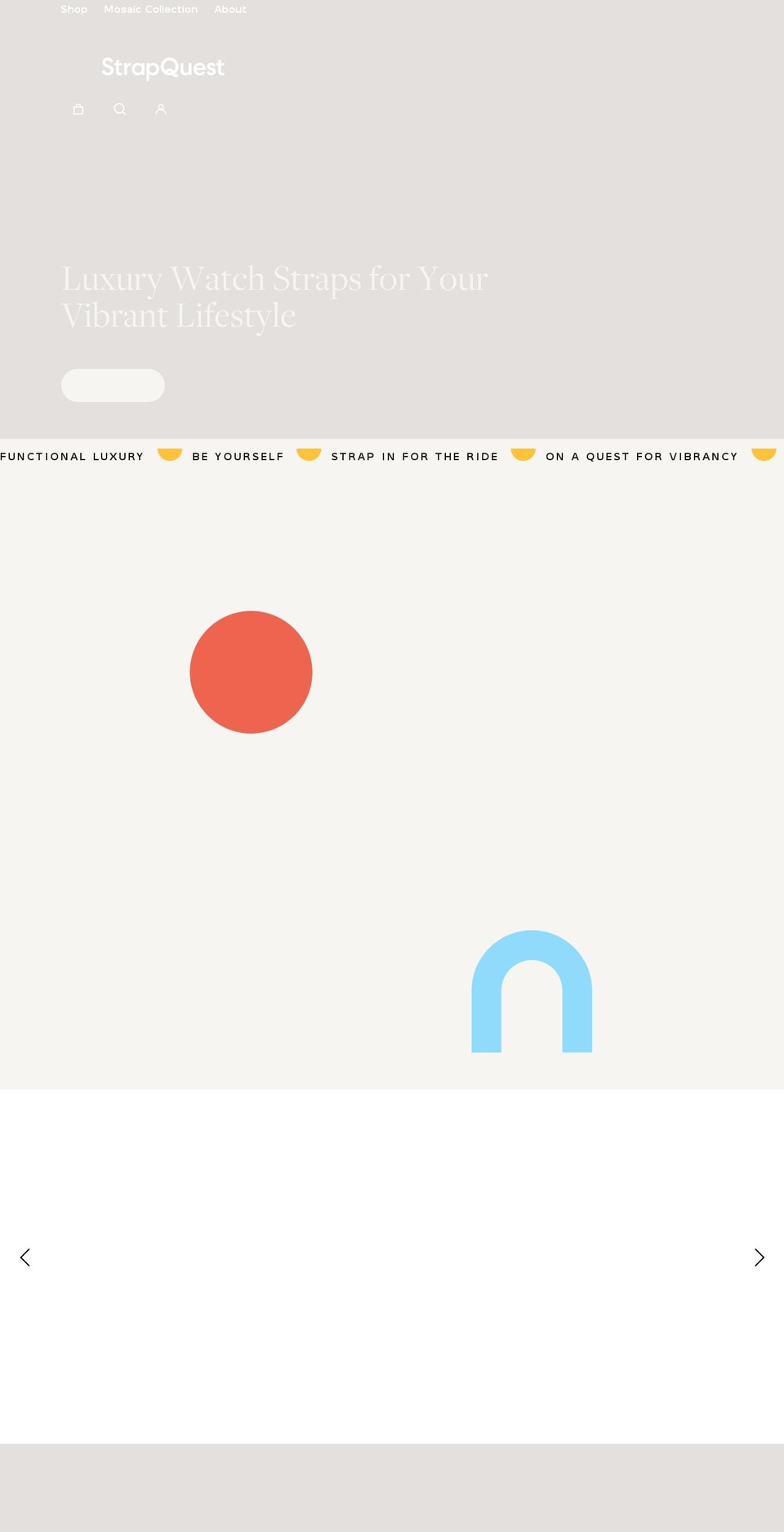 strapquest.com shopify website screenshot