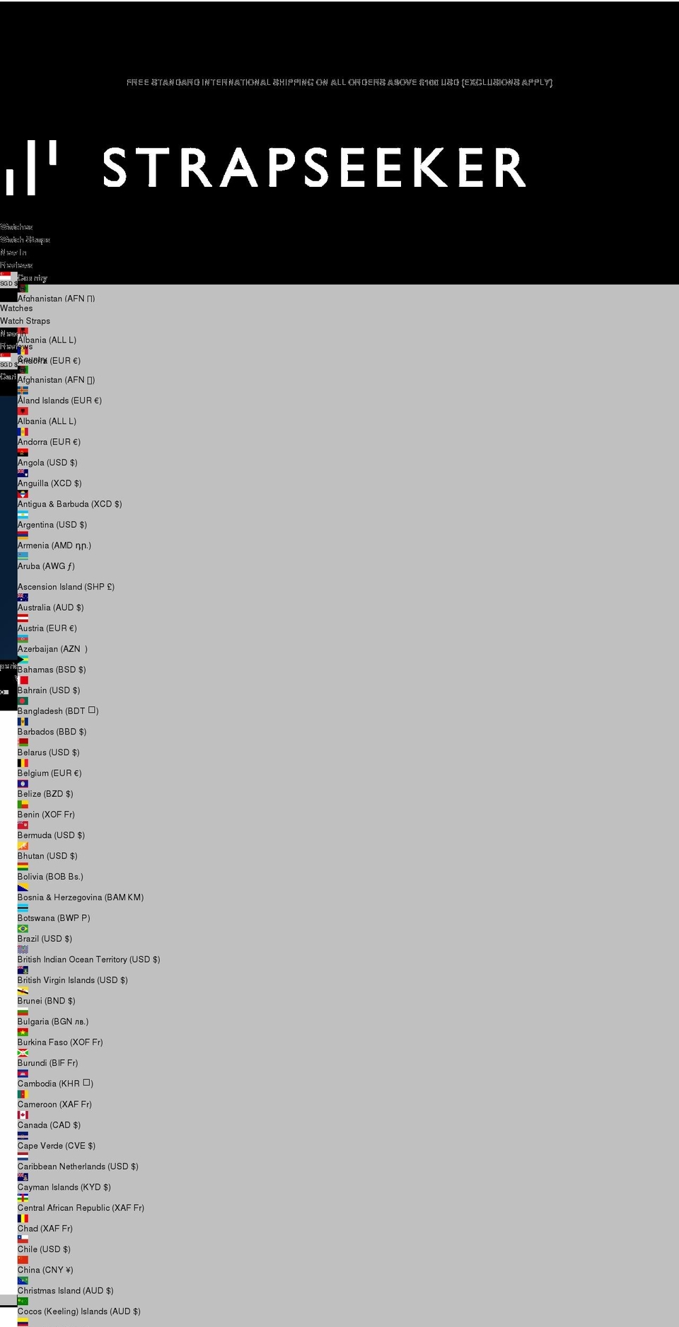 strapseeker.com shopify website screenshot