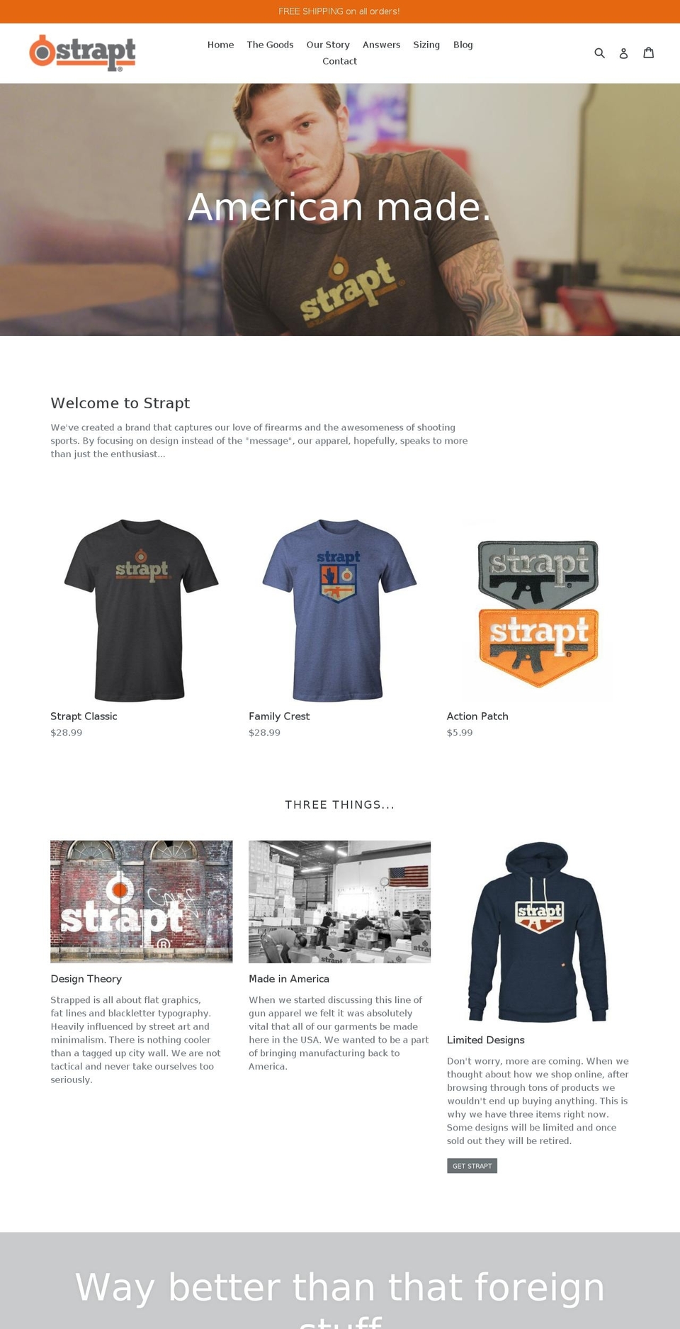 Yuva Shopify theme site example straptusa.com