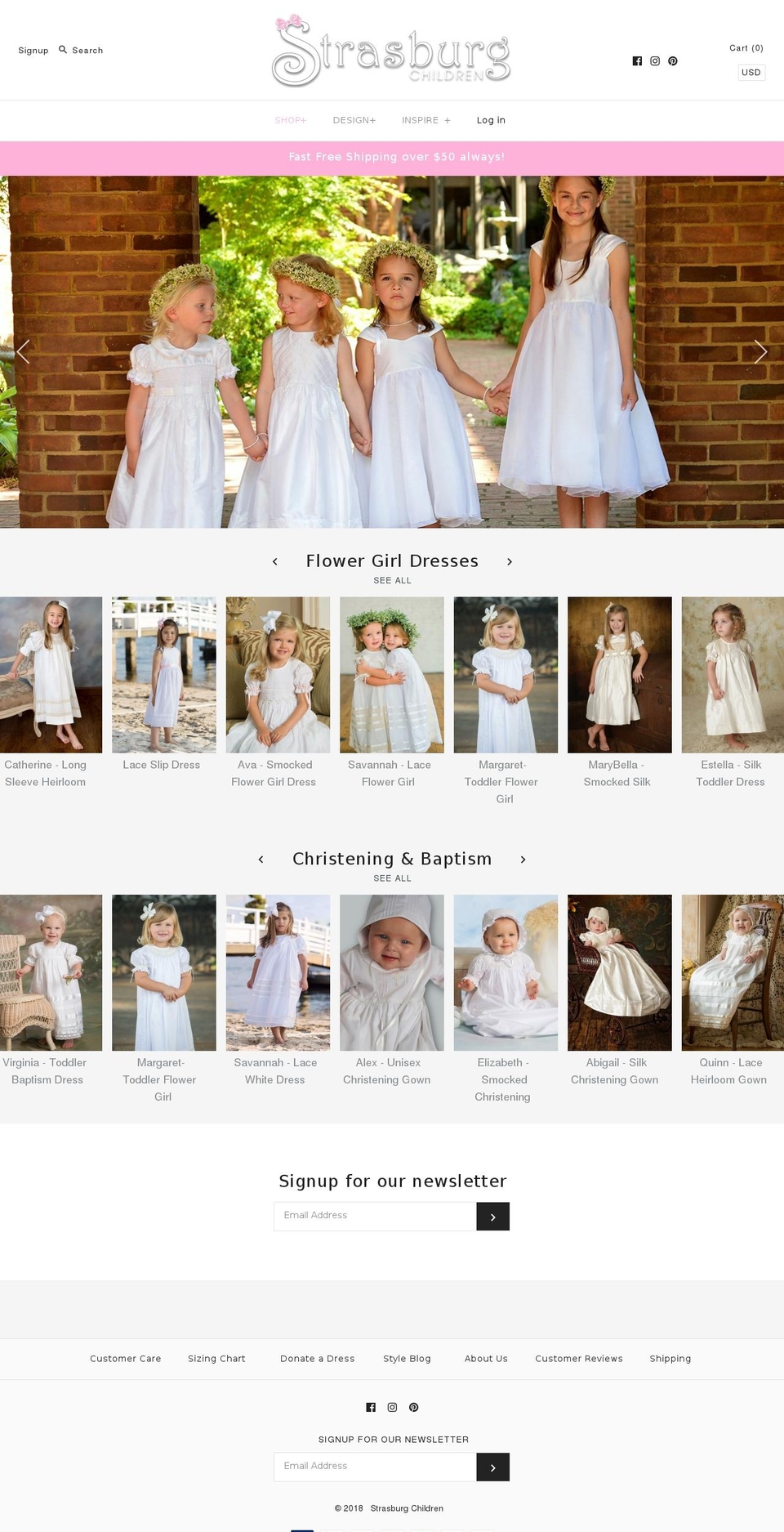 strasburg-children.com — Shopify storefront screenshot
