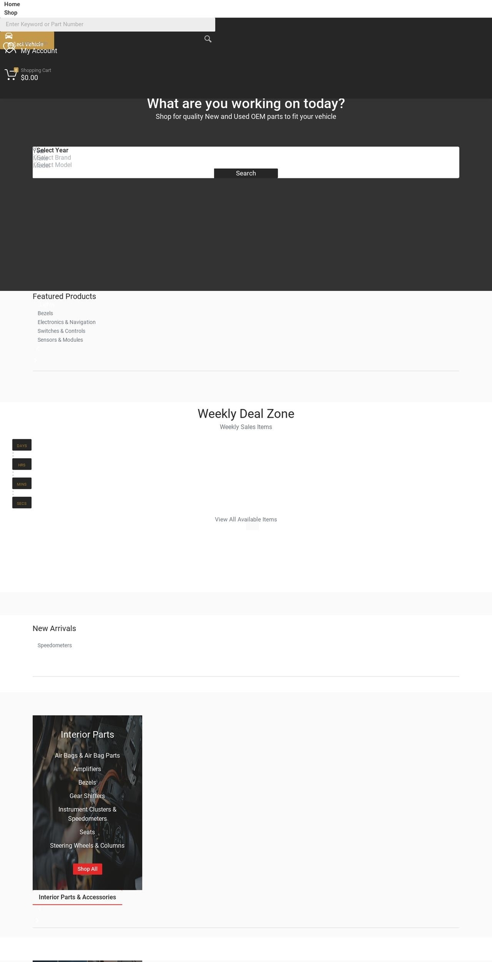 strategicautoparts.com — Shopify storefront screenshot