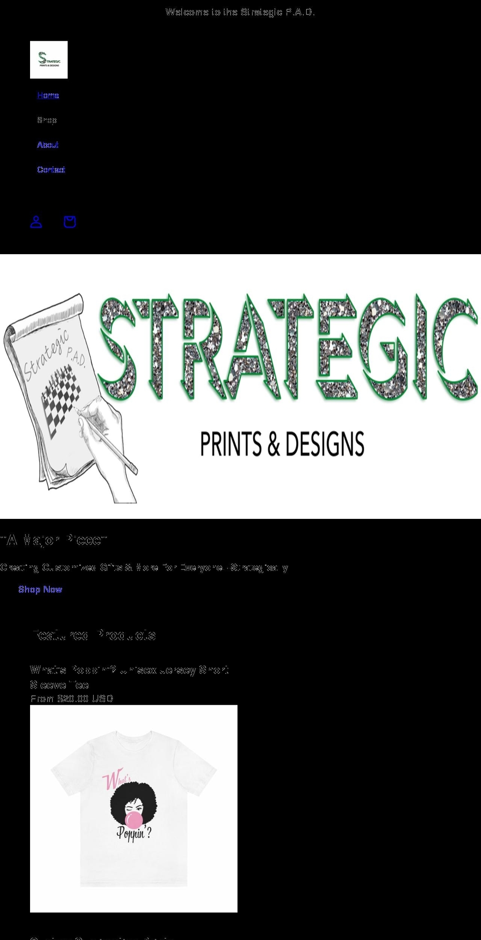 strategicpad.com shopify website screenshot