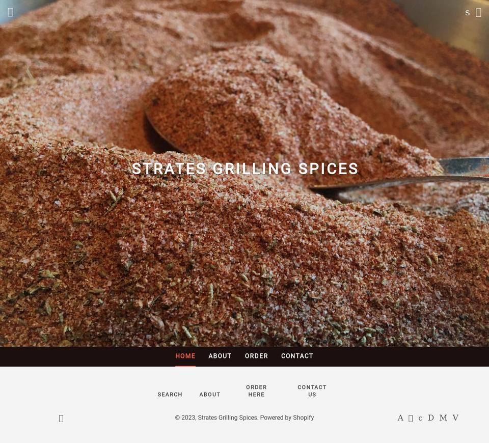 strates-grilling-spices.com shopify website screenshot