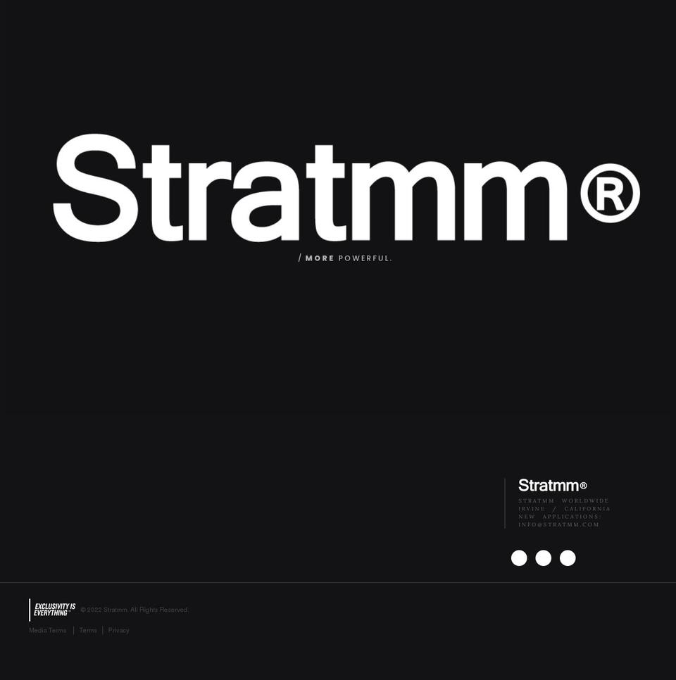 stratmm.com shopify website screenshot