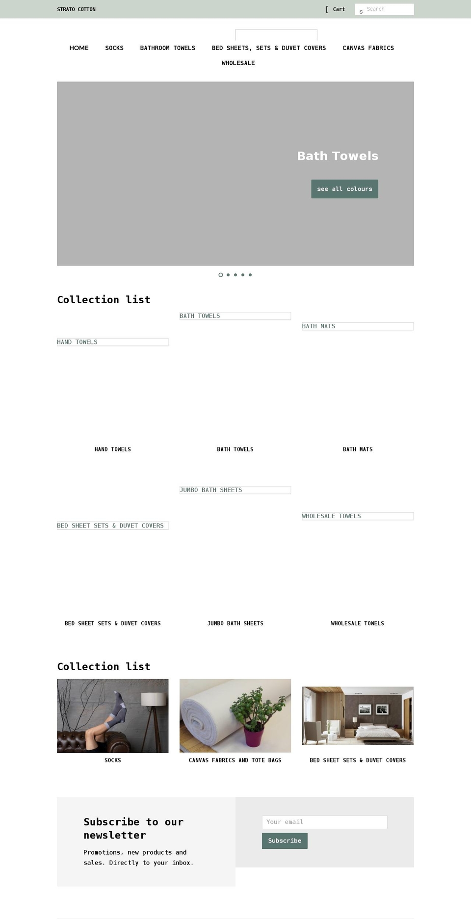 stratocotton.com shopify website screenshot