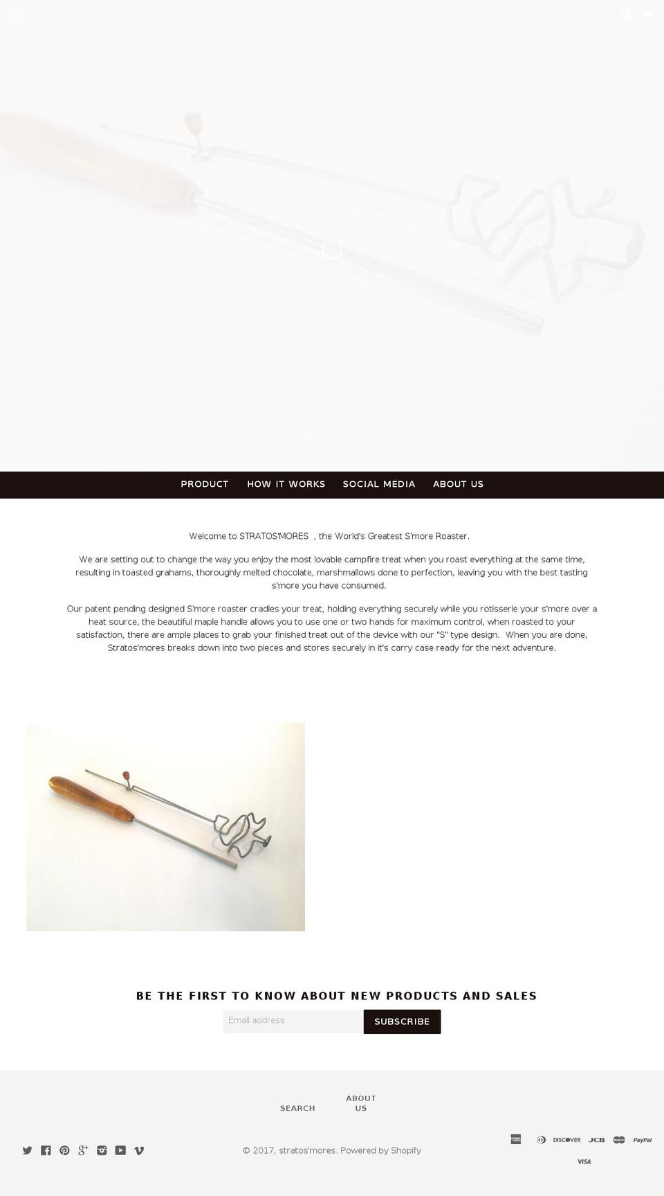 stratosmores.com shopify website screenshot