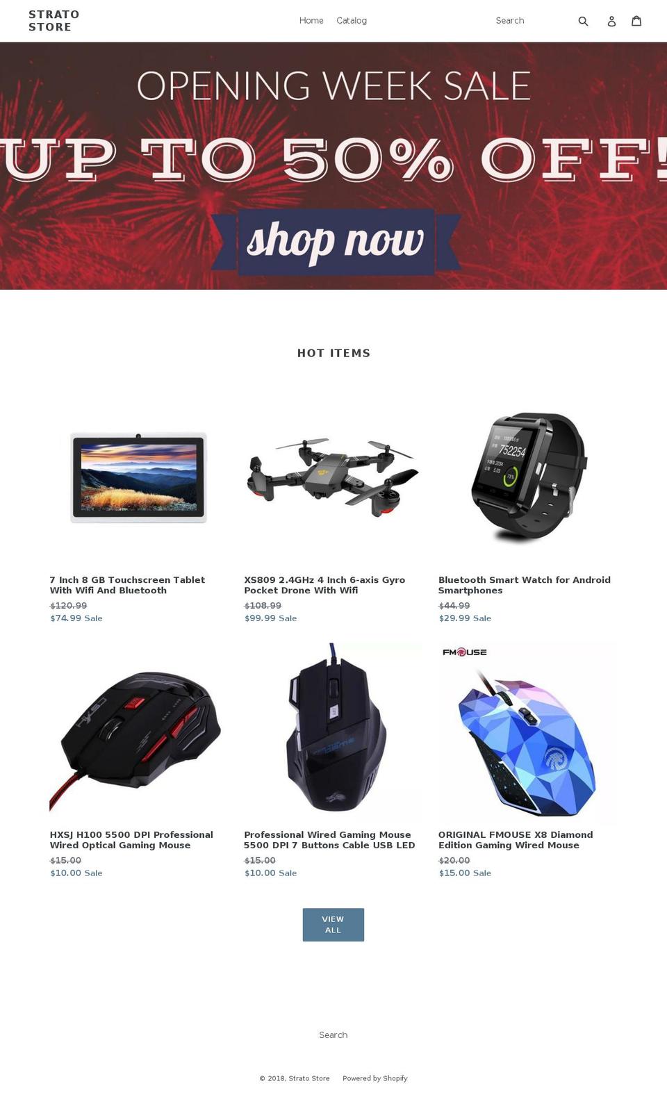 stratostore.net shopify website screenshot