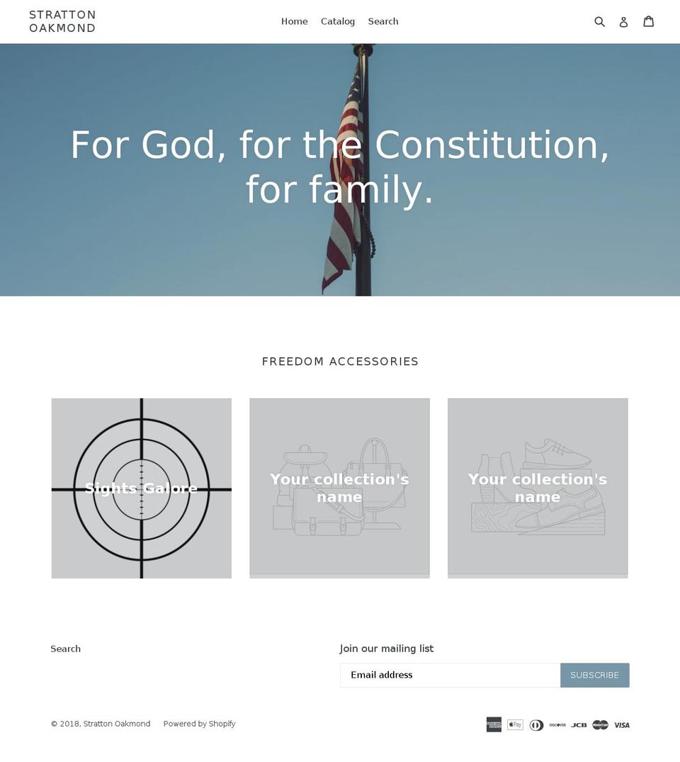 strattonoakmond.com — Shopify storefront screenshot