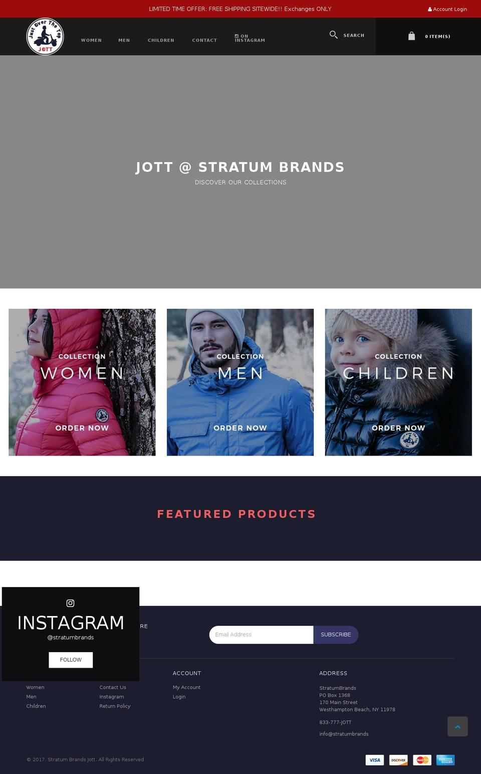 porto Shopify theme site example stratumbrands.com