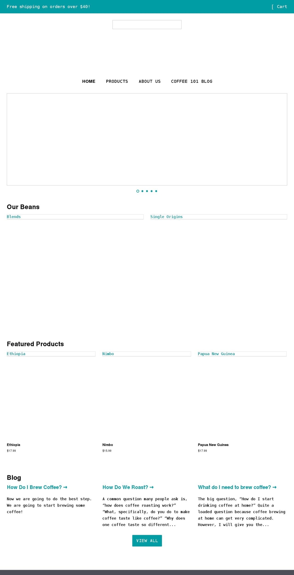 stratusroasters.com shopify website screenshot
