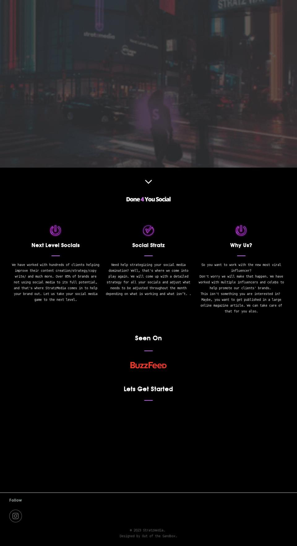stratzmedia.com shopify website screenshot