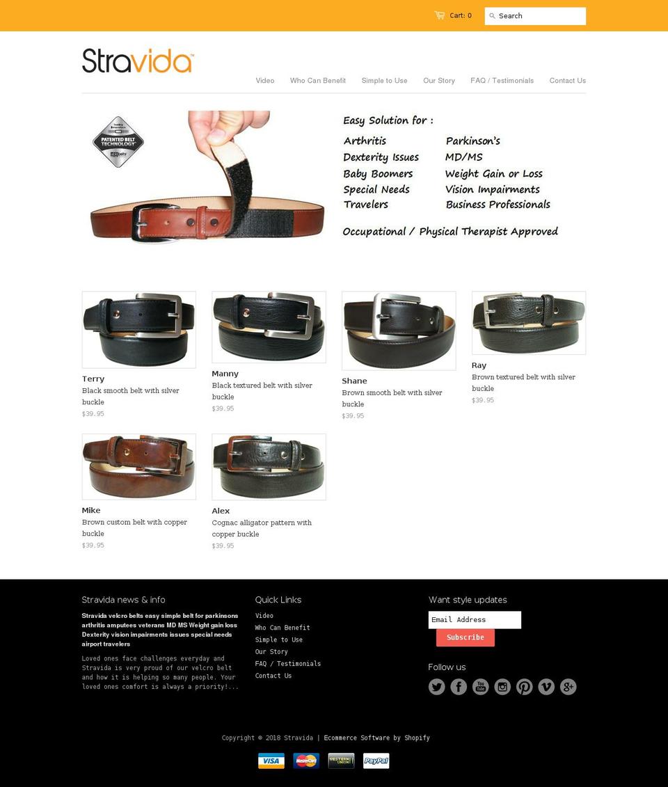 stravida.com — Shopify storefront screenshot