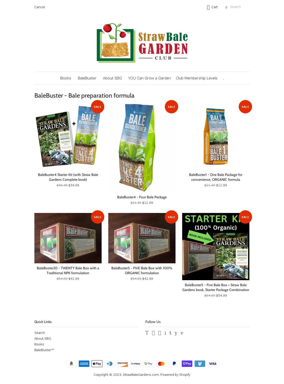 strawbalegardens-com.myshopify.com shopify website screenshot