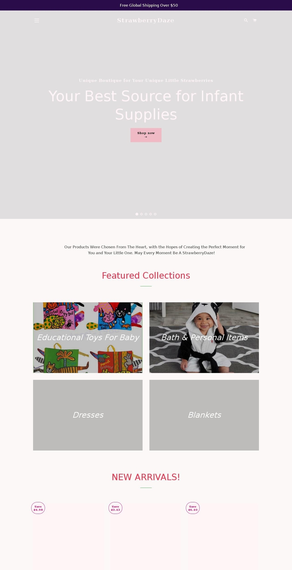 strawberrydaze.com — Shopify storefront screenshot