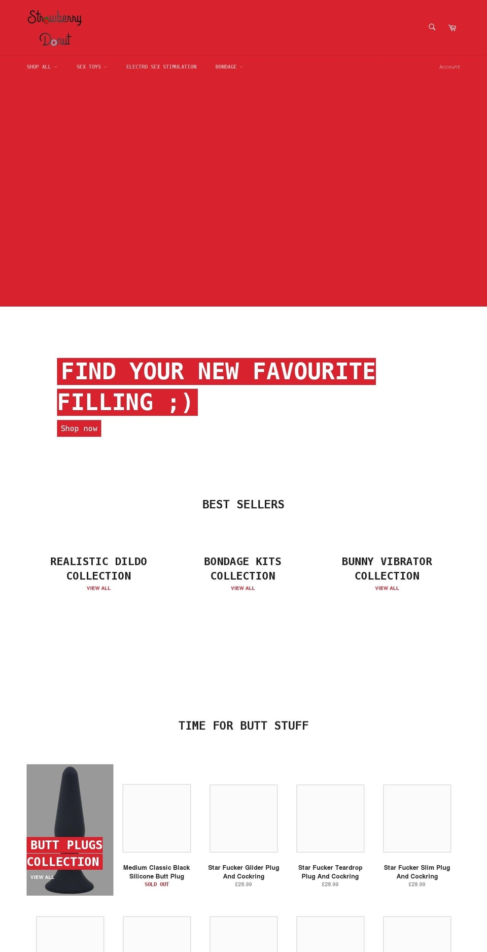 strawberrydonut.com shopify website screenshot