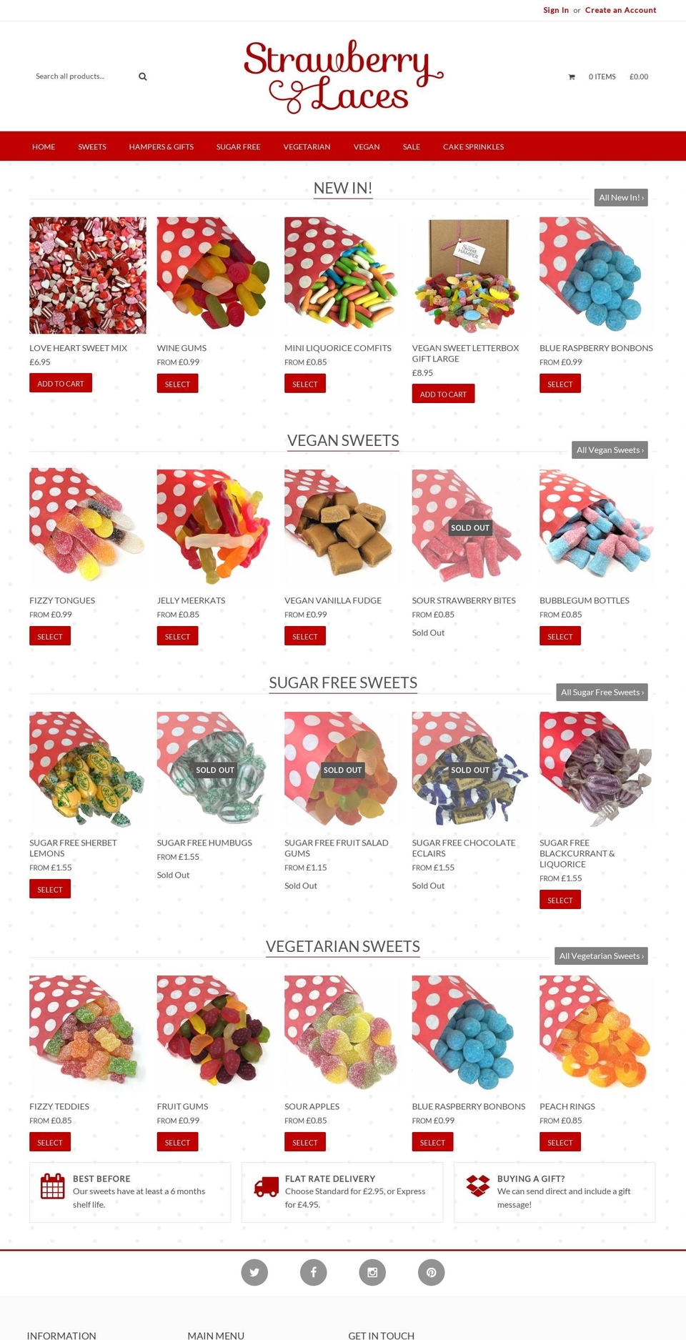 strawberrylaces.co.uk shopify website screenshot
