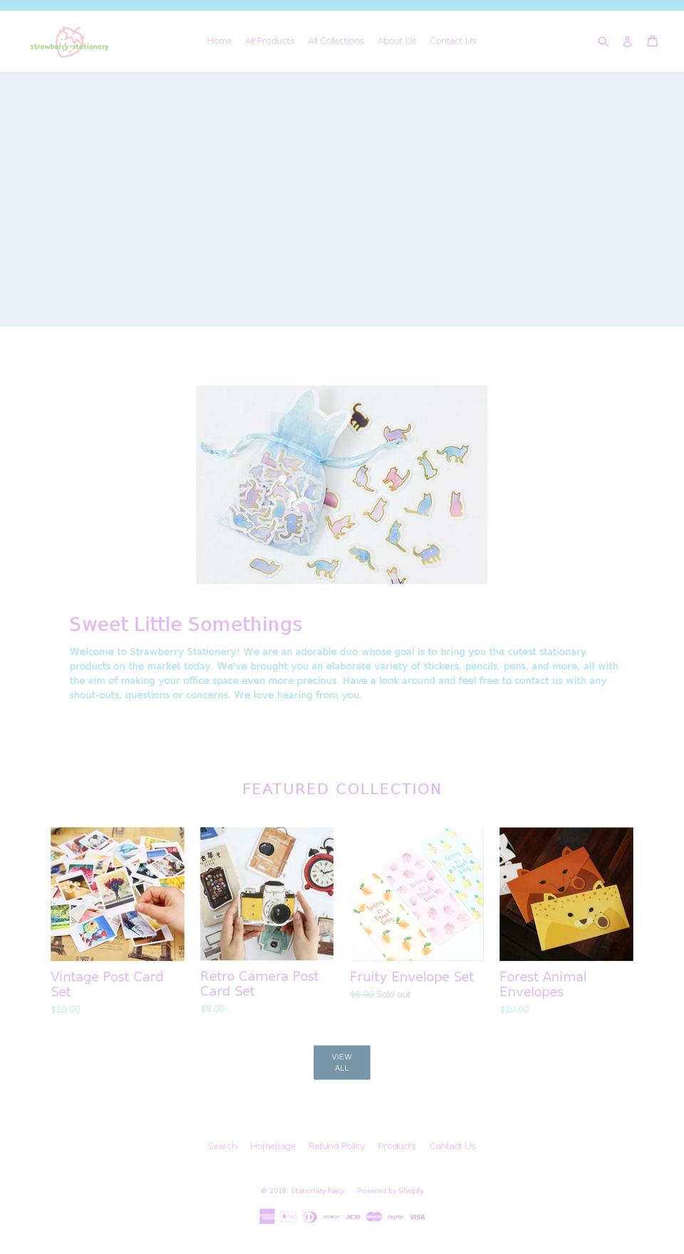 strawberrystationery.com — Shopify storefront screenshot