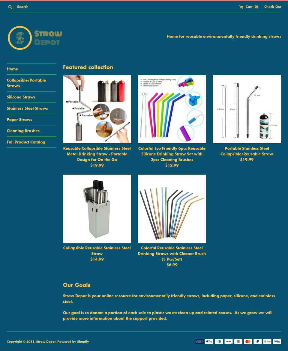 strawdepot.com — Shopify storefront screenshot
