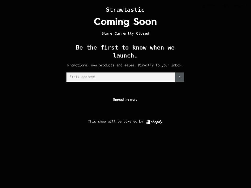 strawtastic.co.uk shopify website screenshot