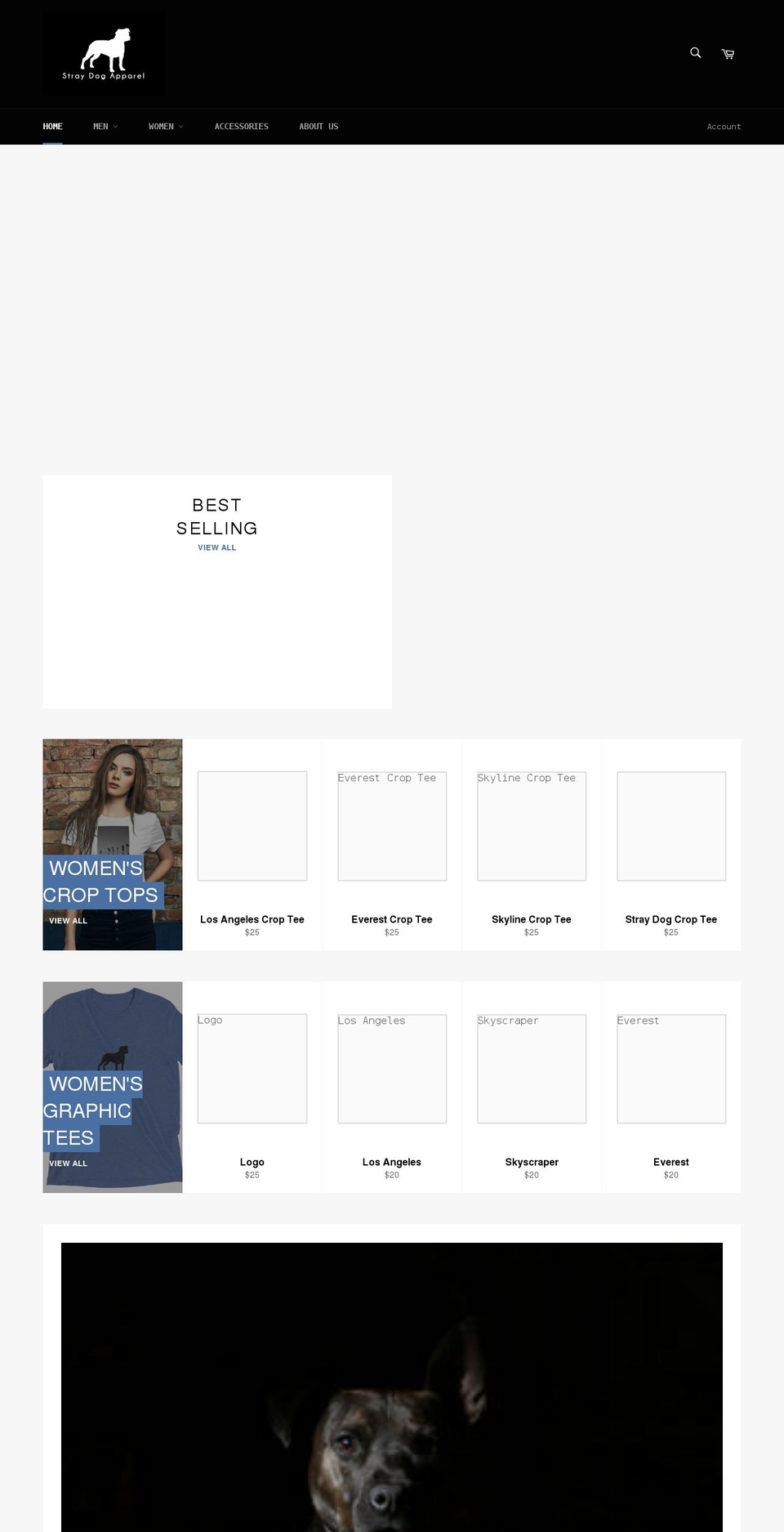 straydogapparel.com — Shopify storefront screenshot