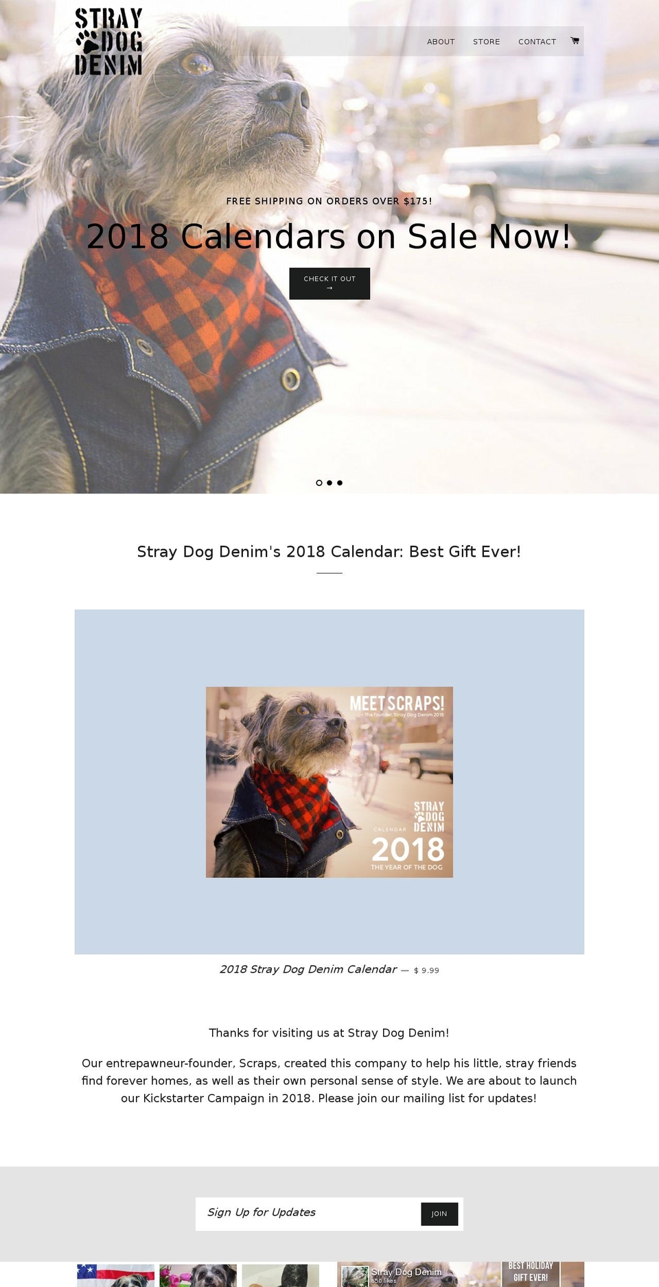 straydogdenim.com — Shopify storefront screenshot