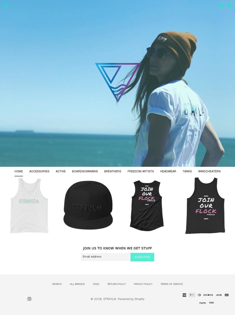 straylia.us shopify website screenshot