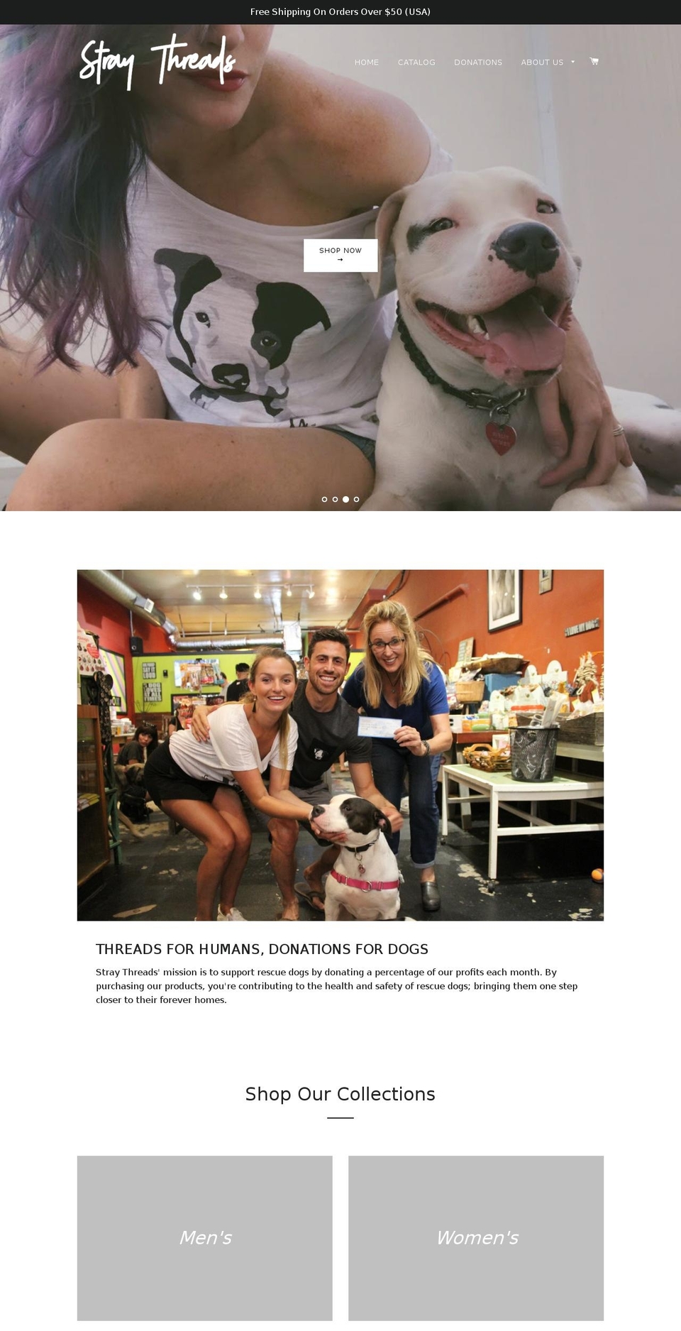 straythreadsusa.com — Shopify storefront screenshot