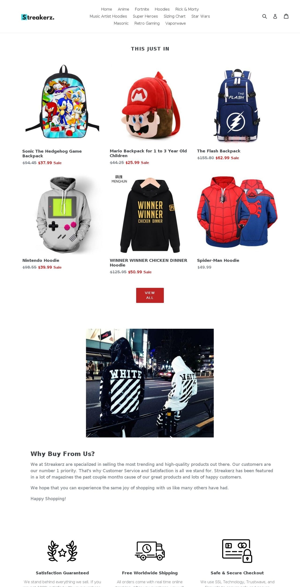 streakerz.com — Shopify storefront screenshot