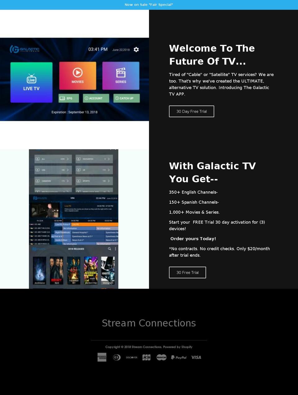 streamconnections.com shopify website screenshot