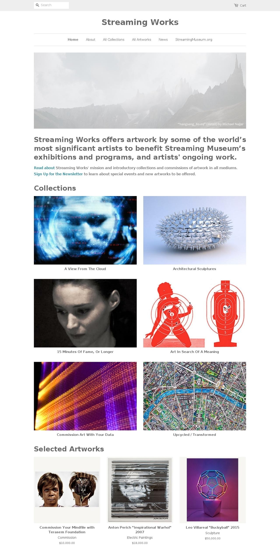 streamingmuseumworks.com shopify website screenshot