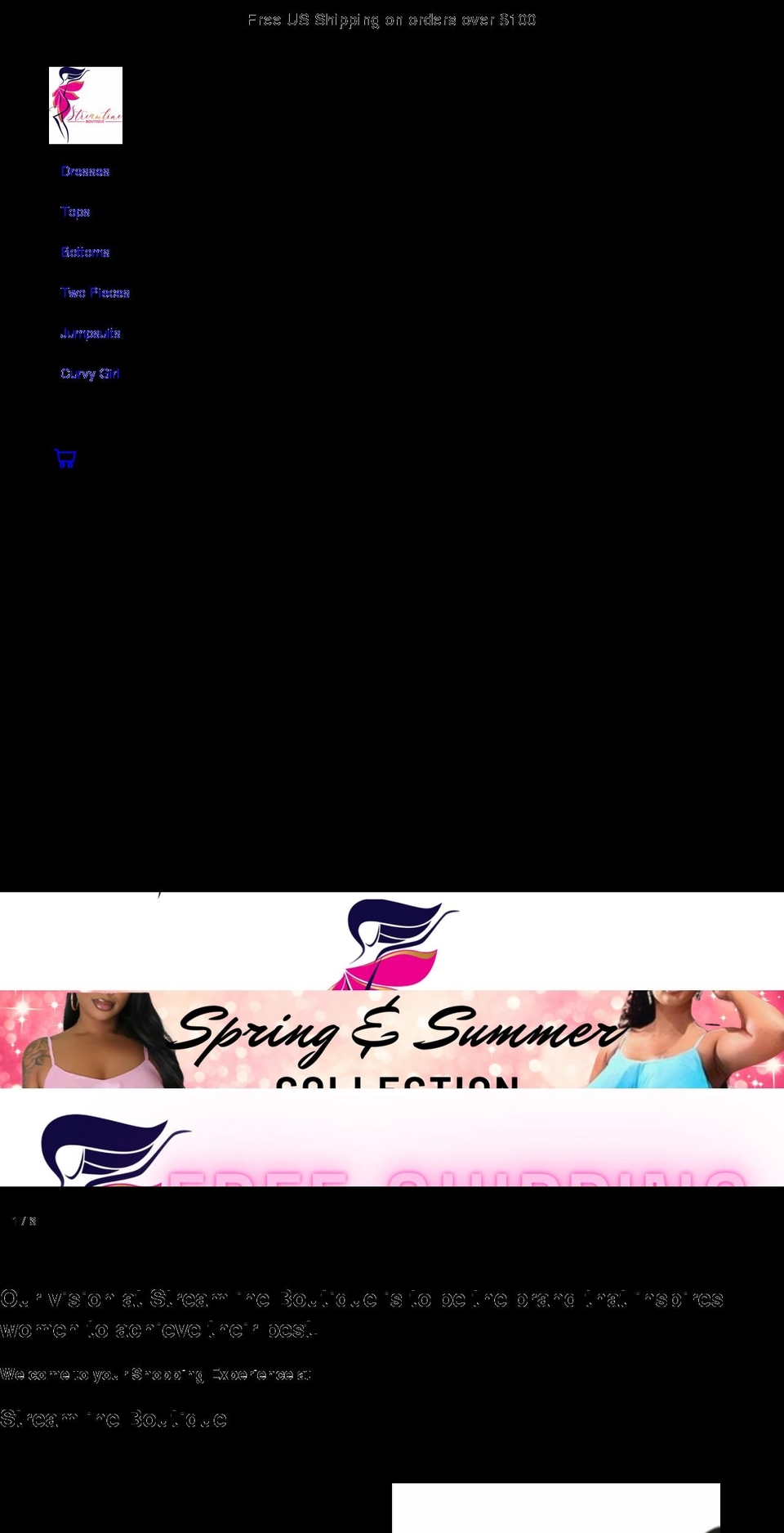 streamlineboutique.com shopify website screenshot