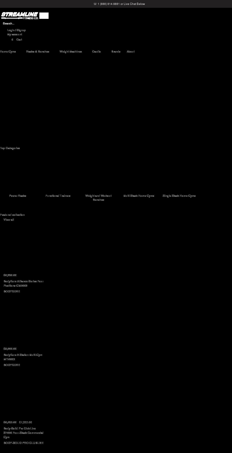 streamlinefitnessco.com shopify website screenshot