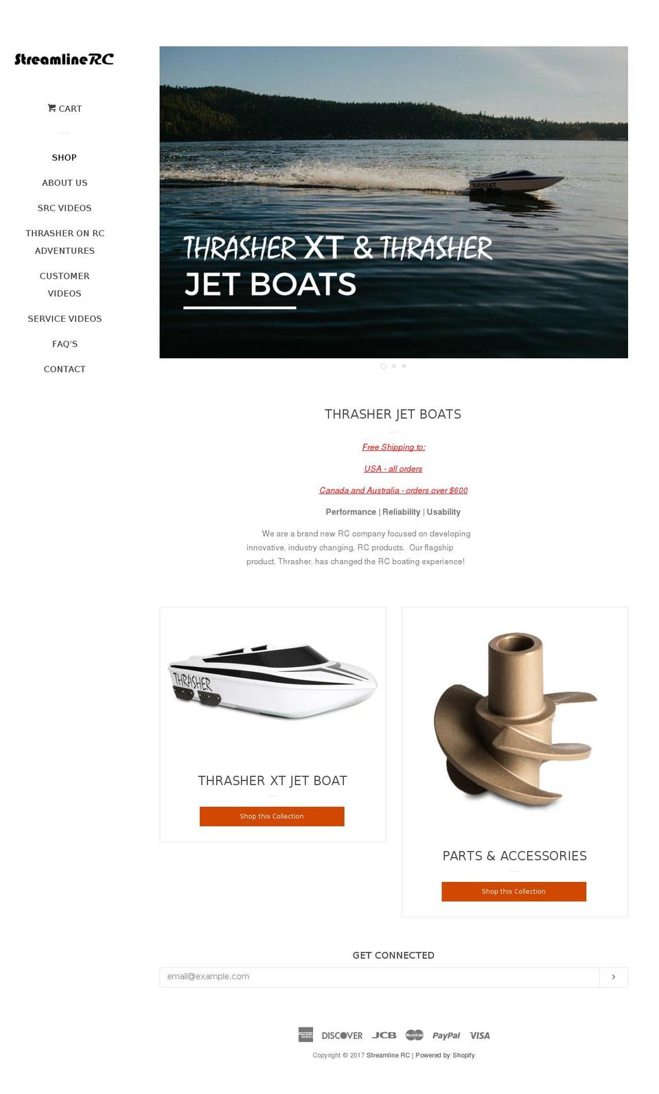 streamlinerc.com shopify website screenshot