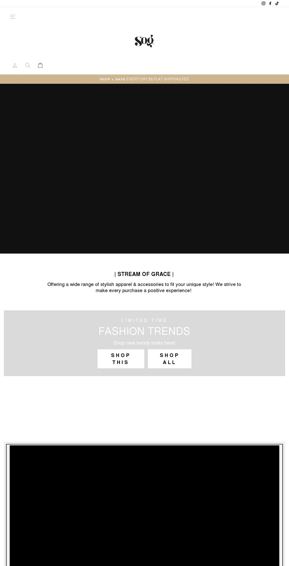streamofgraceboutique.com shopify website screenshot