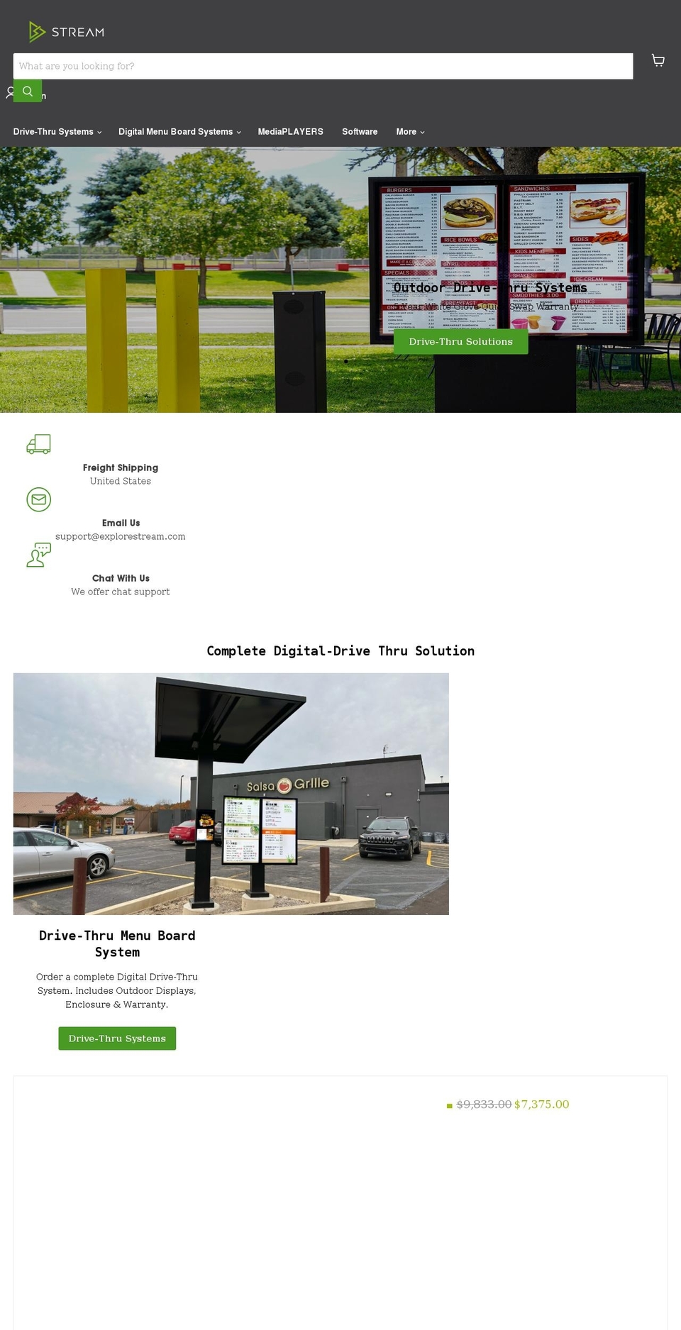 streamsignage.com shopify website screenshot