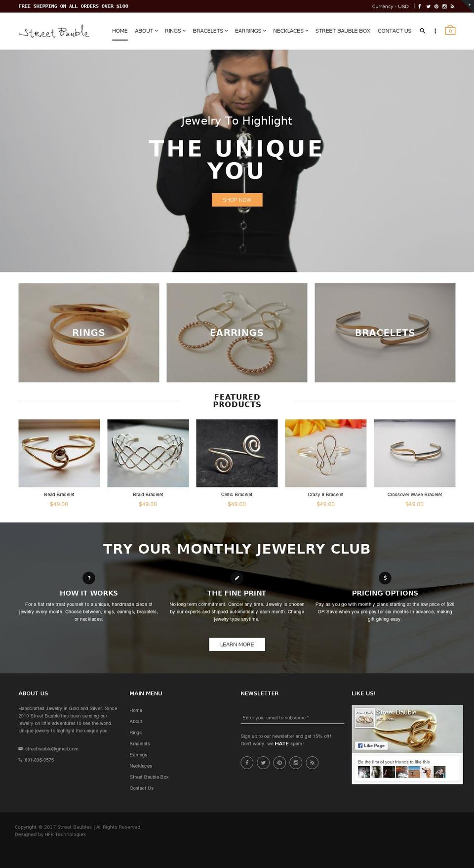 streetbauble.com shopify website screenshot