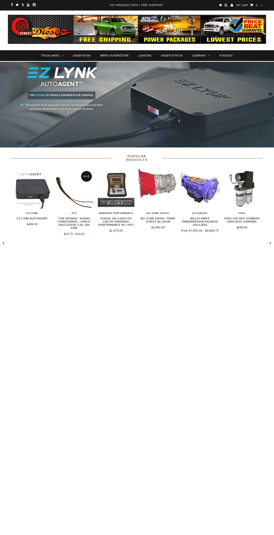 streetdiesalpower.com shopify website screenshot