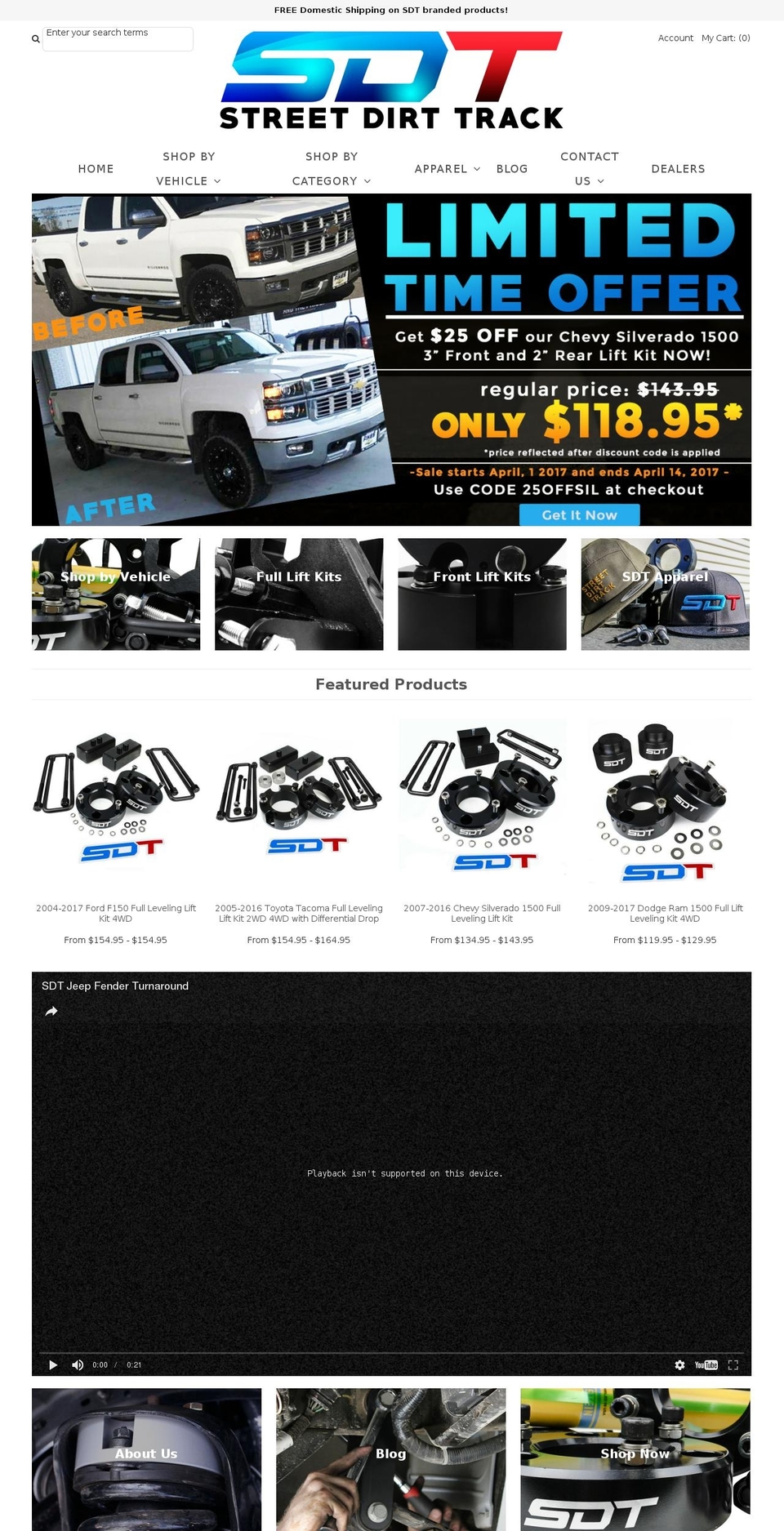 streetdirttrack.com shopify website screenshot