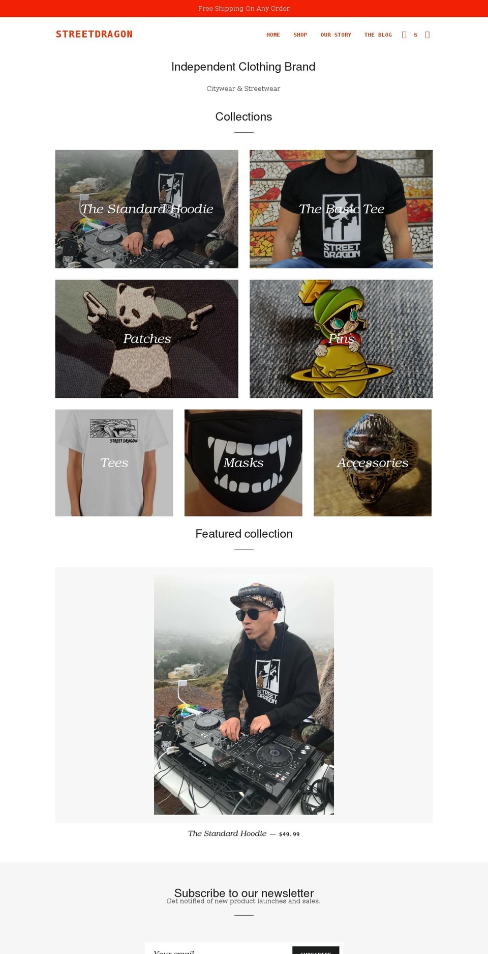 streetdragon.com shopify website screenshot
