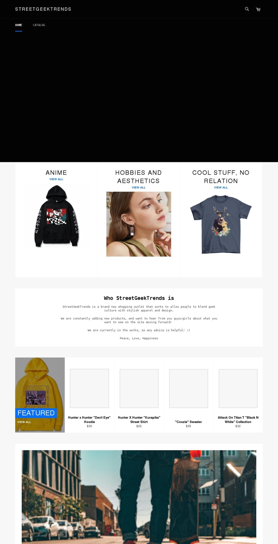 streetgeektrends.com shopify website screenshot