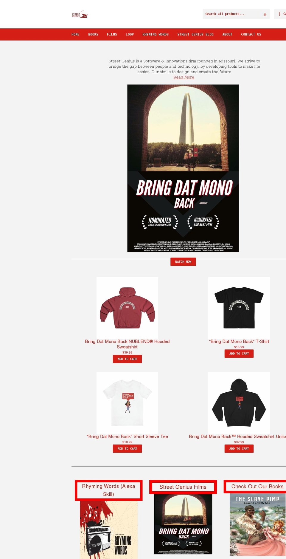 streetgenius.net shopify website screenshot